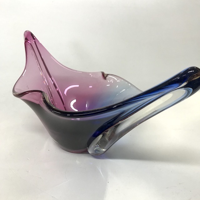 ART GLASS (BOWL), Purple Blue